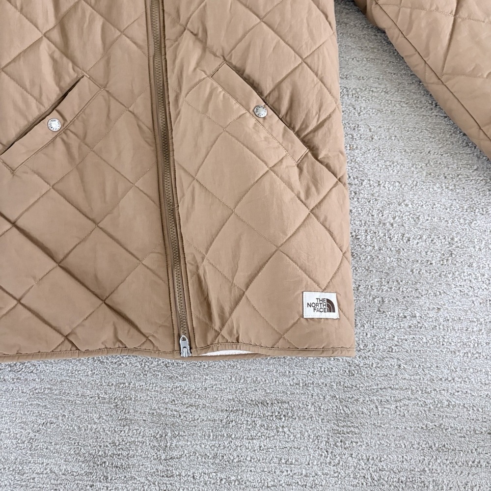 The North Face Cuchillo Parka Womens S Brown Quilted Sherpa Lined Long Coat - Picture 2 of 7